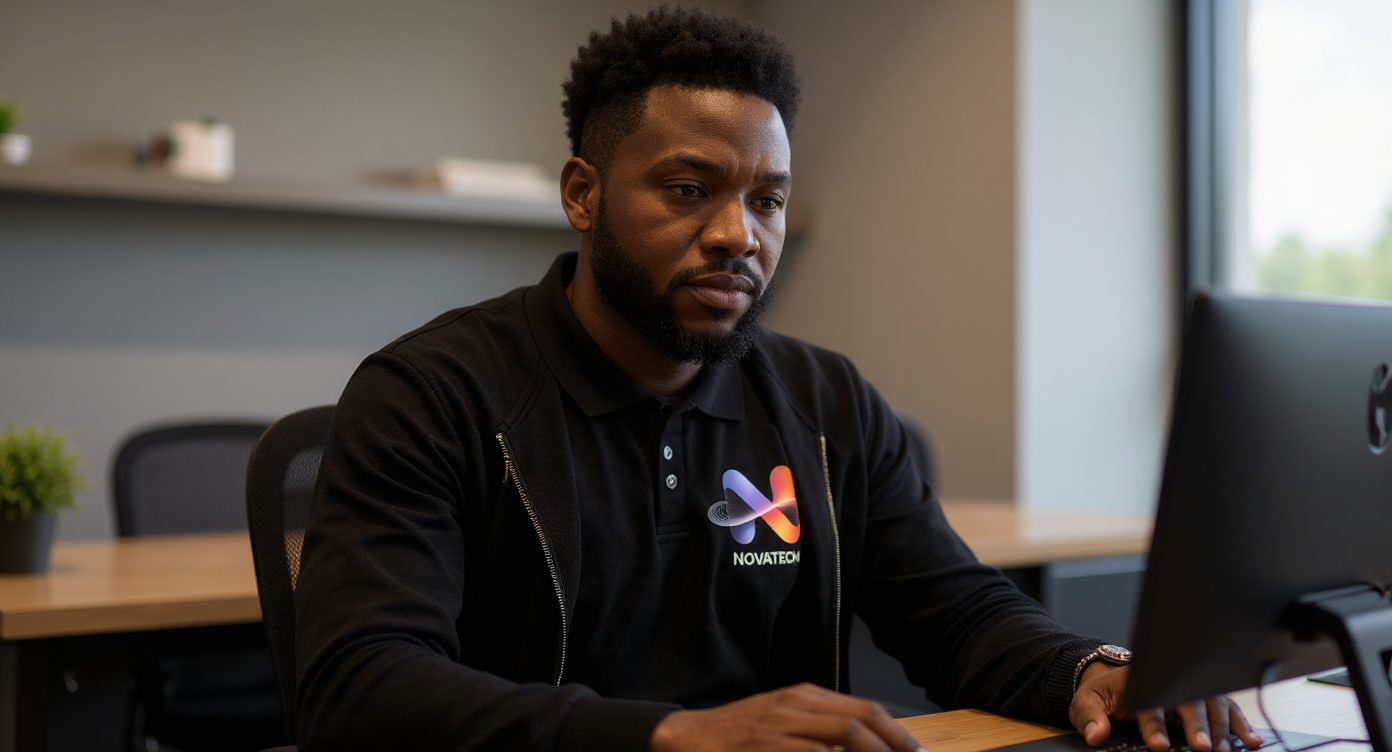 Développeur travaillant sur un projet à Kinshasa – novatechcreation