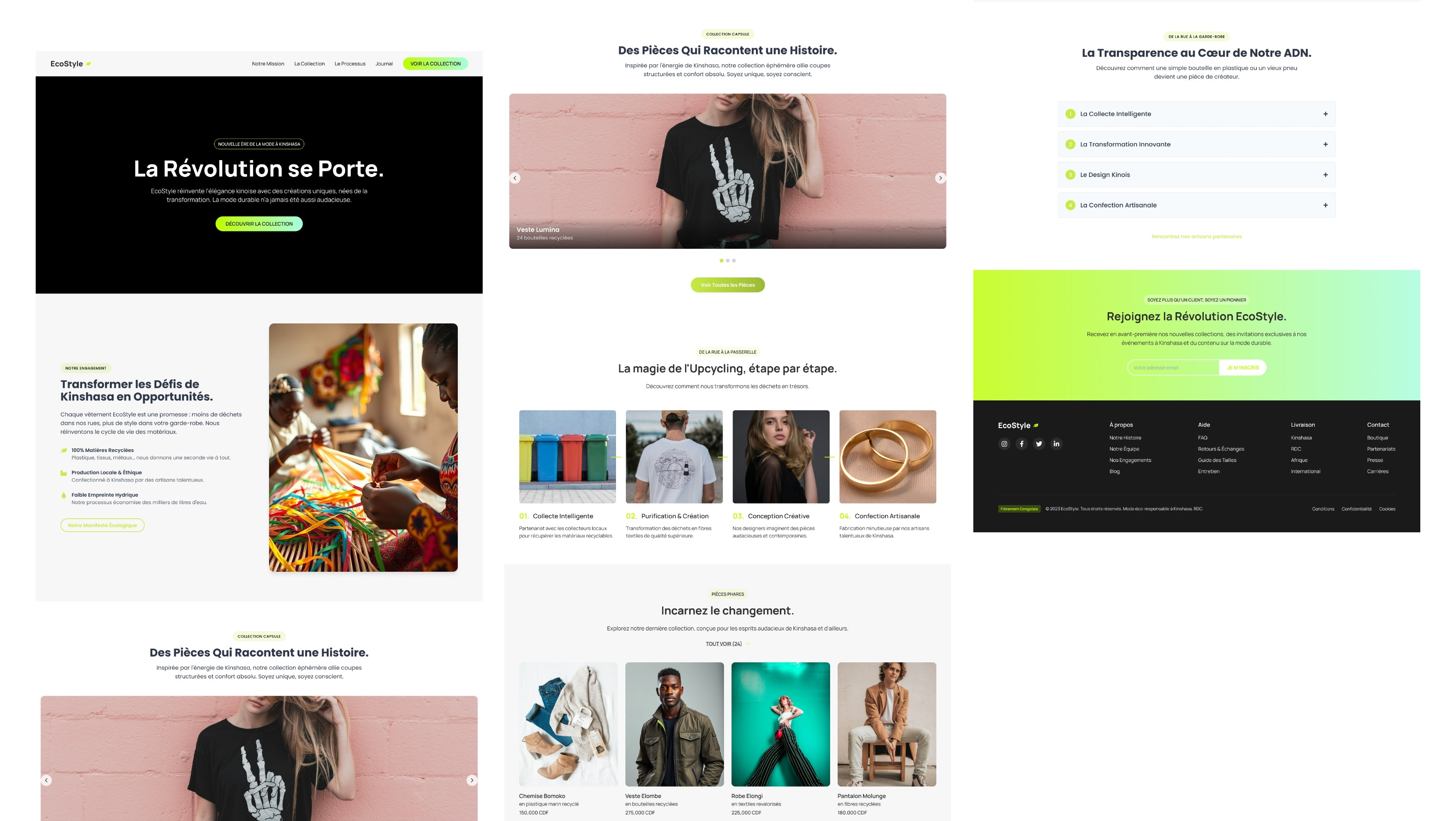 Boutique e-commerce durable pour EcoStyle — vêtements recyclés