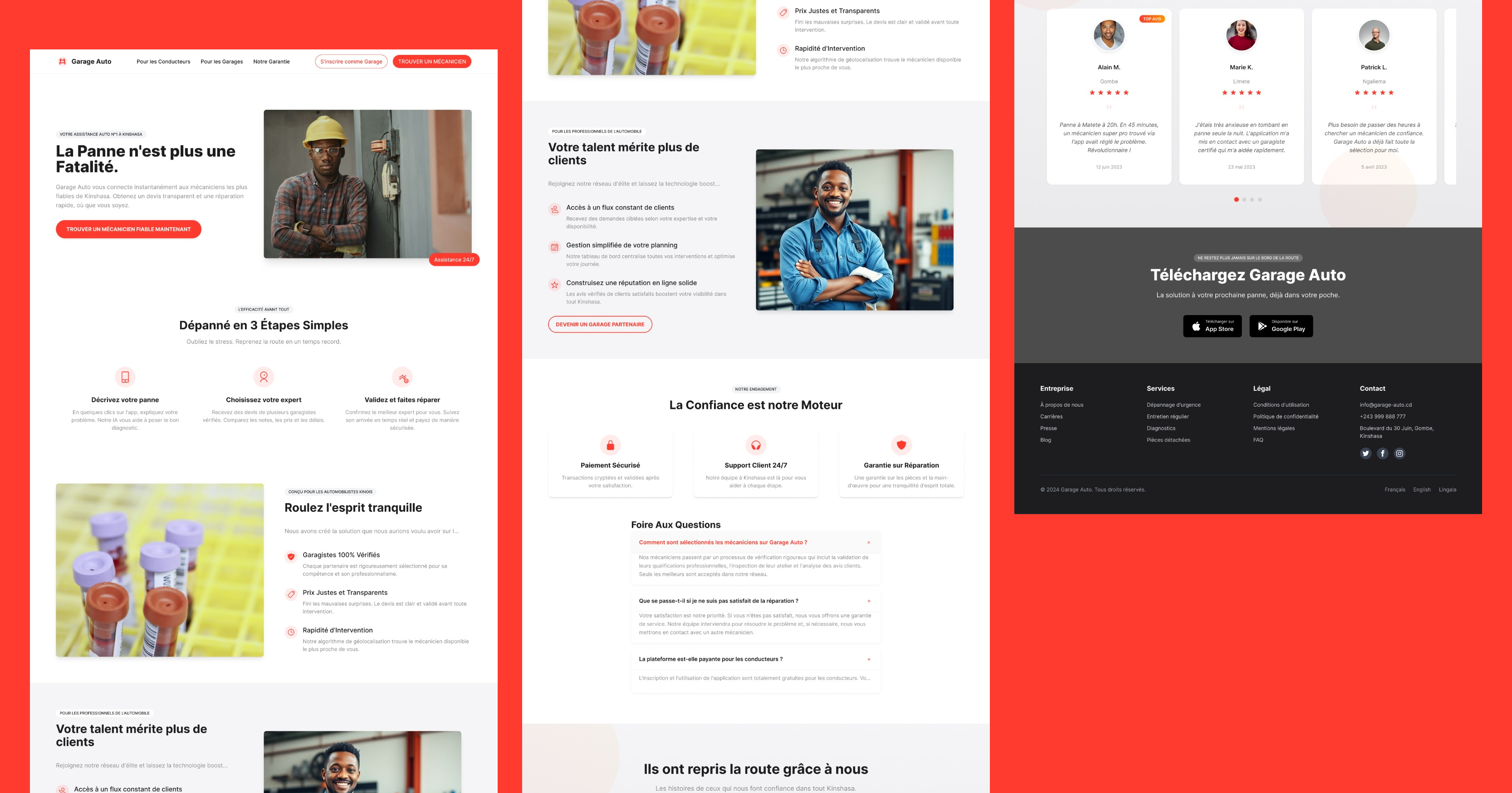 Garage Auto — plateforme de mise en relation entre réparateurs et clients